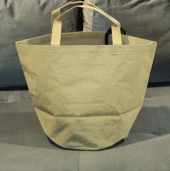 CHANEL Novelty Linen Tote Bag with Charm Logo Eco Bag - Picture 5 of 6